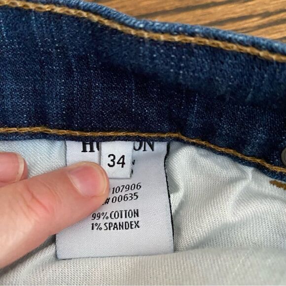 Hudson Wilde Relaxed Straight Jeans 34 Davi - Picture 5 of 9